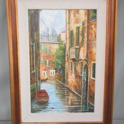 Lot 2024 - Signed Artist '"Venice Canals'' 