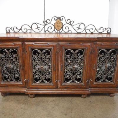 Lot 3004 - Large Wood and Metal Buffet 