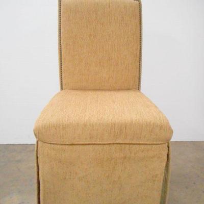 Lot 3010 - Large Single Cushion Dining Chair Yellowish Color