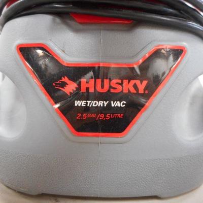 Lot 3019 - Husky Wet Dry Vac 2.5 Gal