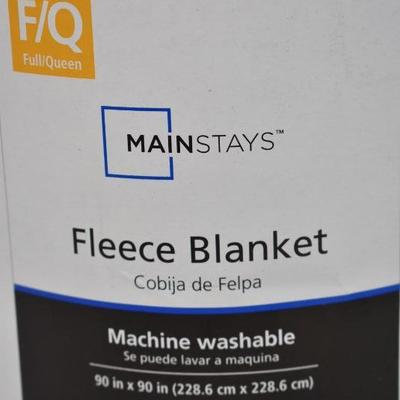 Mainstays Fleece Blanket, Gray, size Full/Queen 90