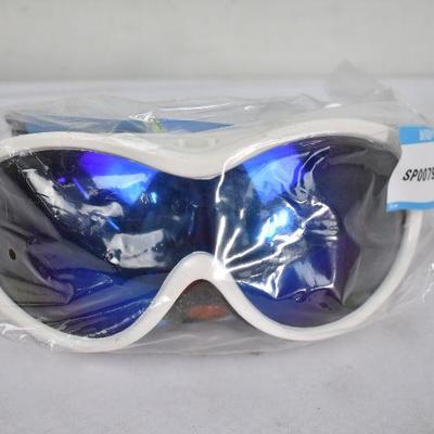 AGPTEK Kids Youth Junior Snowboarding Ski Goggles Windproof Anti Fog White - New