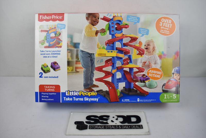 little people take turns skyway wheelies racetrack set
