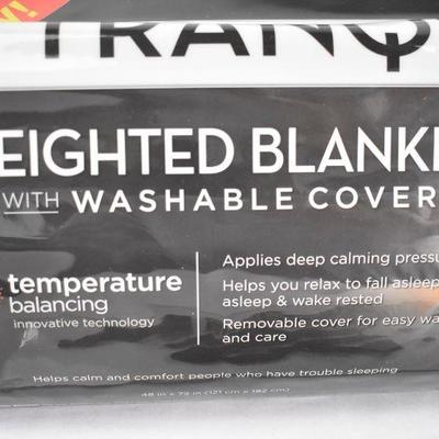 Tranquility Weighted Blanket with Washable Cover, 12 lbs. Open, $35 Retail - New