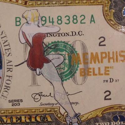 Memphis belle Series 2013 Colorized Two Dollar Bill 1142