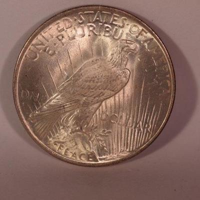 1923 P Peace Uncirculated Silver Dollar  1112