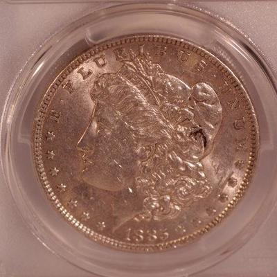 Morgan Silver Dollar 1885 P PCGS Graded Coin    1002
