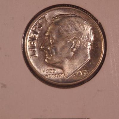 1955 D Roosevelt Dime in MS 63 Condition   1011