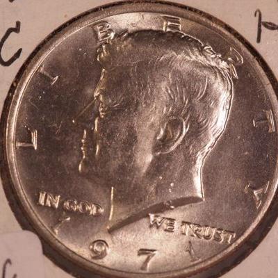 1971 Uncirculated Clad Kennedy Half Dollar    1014