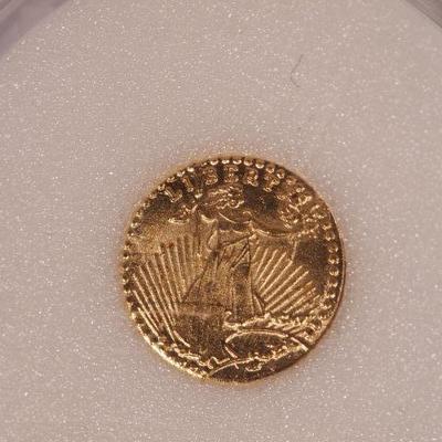 Gold coin 1/20th oz .999 pure gold   1093