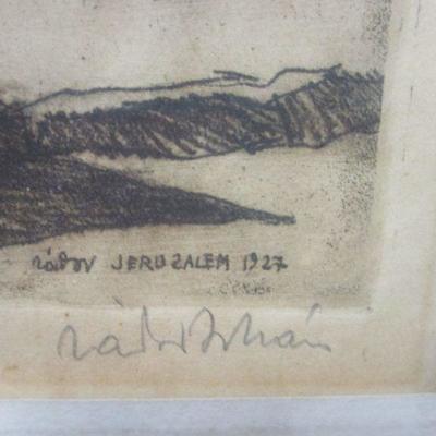 Lot 2 - Signed Picture Of Jerusalem 1927