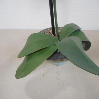 Lot 3055 - 2 Floral Arrangements Orchids + Bird of Paradise 