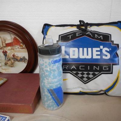 Lot 3065 - Oddball Lot Camelbak, Scrabble, Playing Cards, Jack Daniels Tote