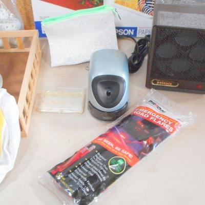 Lot 3084 - Oddball Lot of Home Items Heater Weights Pencil Sharpener + More 