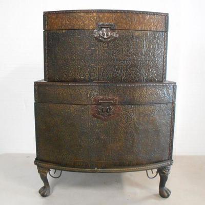 Lot 3089 - Two Piece Stackable Storage Chest