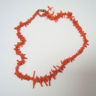 Lot 2047 - Bright Orange Coral Bracelet 