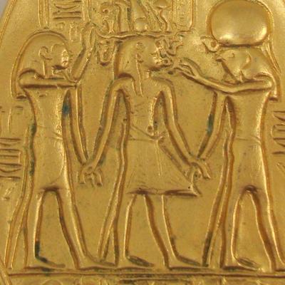 Lot 2048  GF Necklace Pendant Egyptian Themed with Hieroglyphics 