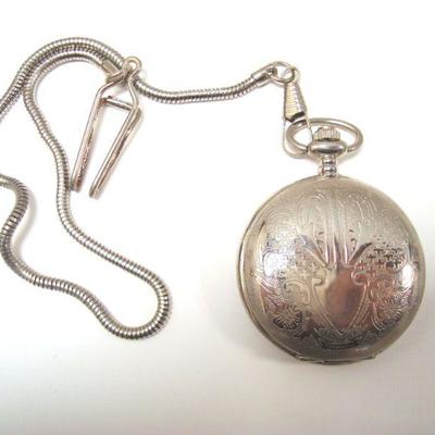Lot 2050 - Silver Tone Motorola Pocket Fob Watch 