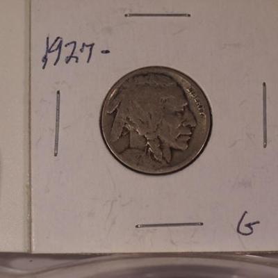 One 1927 and One 1925 D  Buffalo Nickels   1133
