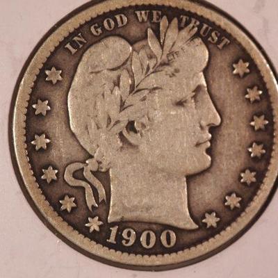 1900 S Barber Silver Quarter   1132