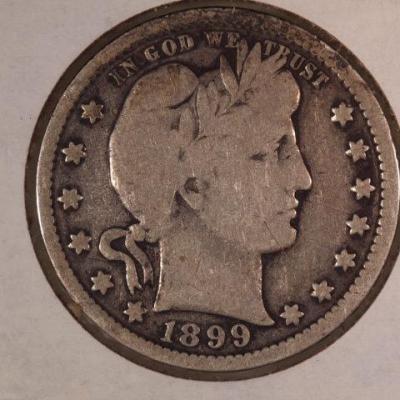 1899 Barber Silver  Quarter  1115