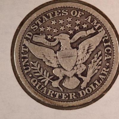 1899 Barber Silver  Quarter  1115