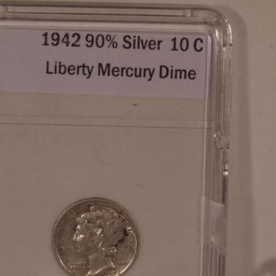 1942 Silver Mercury Di me  1119