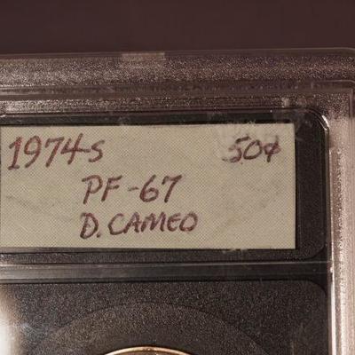 1974 S Kennedy Half Gold plate  1021