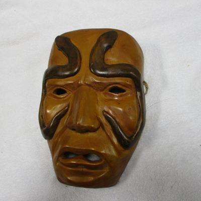 Lot 3 - Native American Ceremonial Wood Carved Mask Double Serpent 11