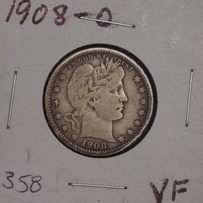 1908 O Liberty Head Quarter    358