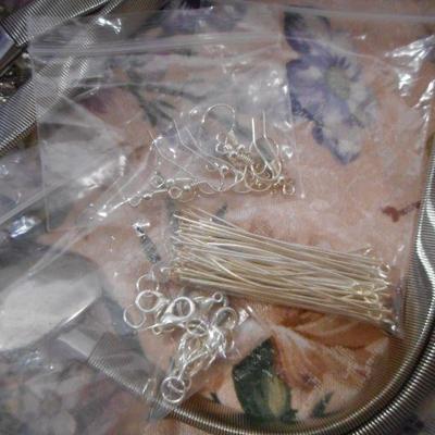Lot 3091 - Jewelry Lot Watches Necklaces Brooches + Silver Findings