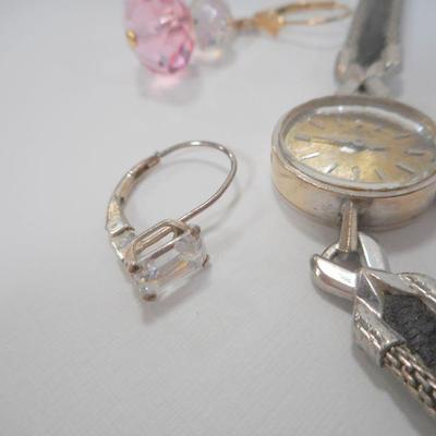 Lot 3092 - 14K White Gold Watch 14K Yellow Gold + 925 Silver