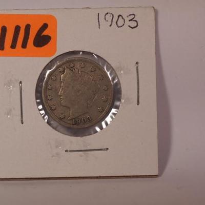 1903 Liberty Head Silver Nickel  1116