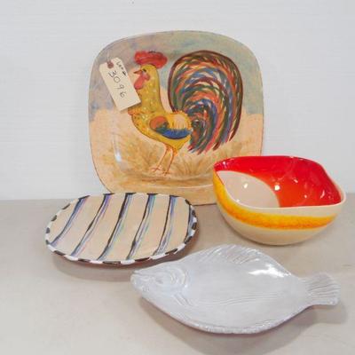 Lot 3097 - Assorted 4 Piece Lot of Ceramic Pottery Pieces