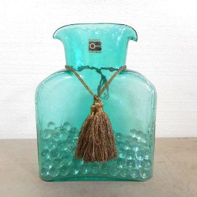 Lot 3100 - Teal Blenko Glass Water Bottle