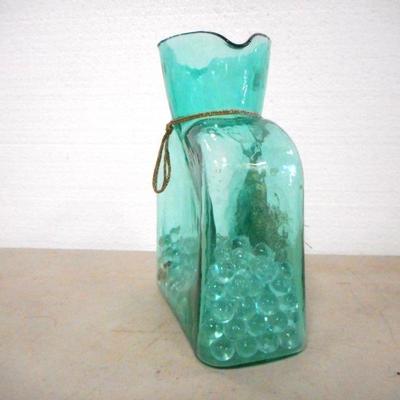 Lot 3100 - Teal Blenko Glass Water Bottle