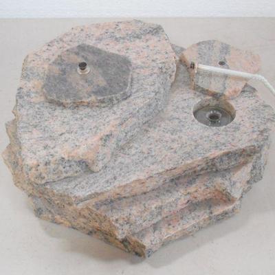 Lot 3104 - Unique Marble Oil Candle Centerpiece