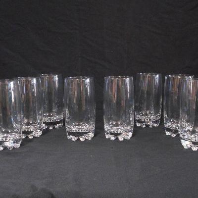 Lot 3112 - Lot of 8 Glass Tumblers Made in Italy 6 1/2'' Tall 