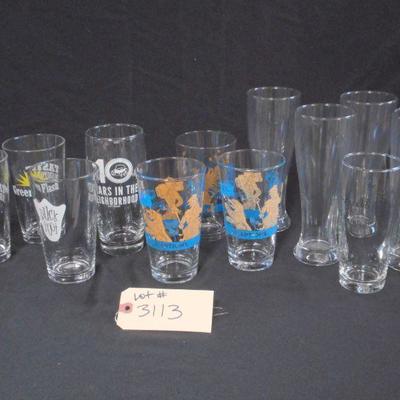 Lot 3113 - Beer Lot Glass Tumbler Set Pint Glasses barware 