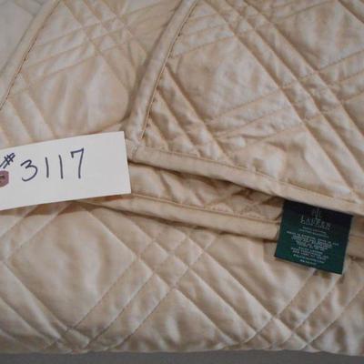 Lot 3117 - Lite Brown Ralph Lauren Bed Spread for KING SIZE beds