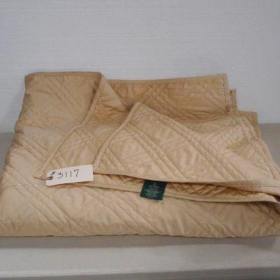 Lot 3117 - Lite Brown Ralph Lauren Bed Spread for KING SIZE beds