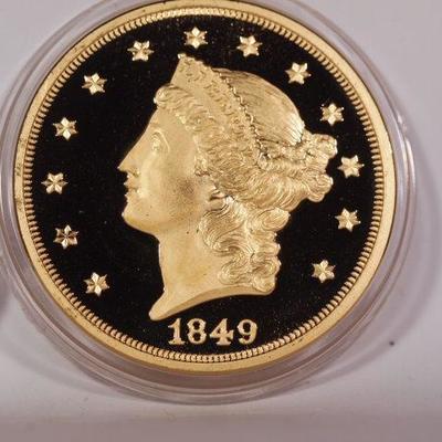 1849 Lady Liberty 20 Dollar Gold Coin  1034