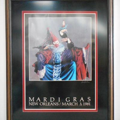 Lot 3119 - Professionally Framed Mardi Gras signed print