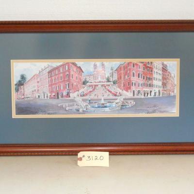 Lot 3120 - Framed Litho City Scene