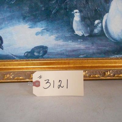 Lot 3121 - Print of Peacock Birds 