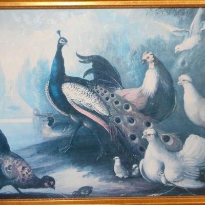 Lot 3121 - Print of Peacock Birds 