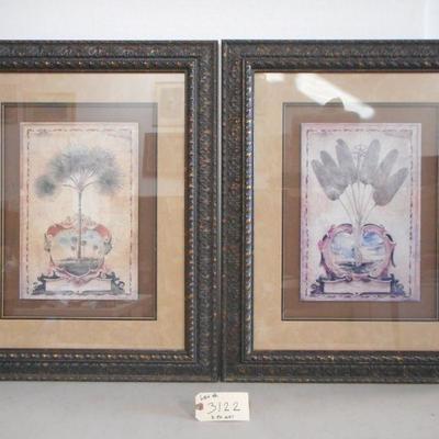 Lot 3122 - Pair of attractive + framed prints