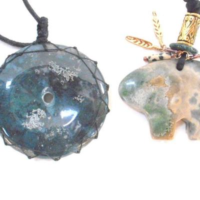 Lot 2056 - 2 Stone Necklaces 