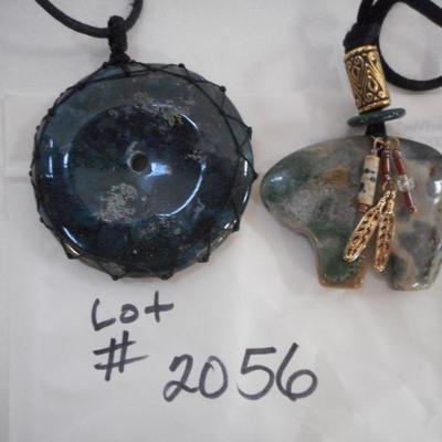 Lot 2056 - 2 Stone Necklaces 
