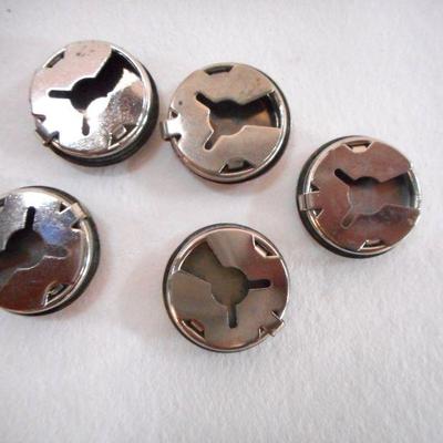 Lot 2061 - Lot of 5 Sterling Buttons for Clothing Crafts Art